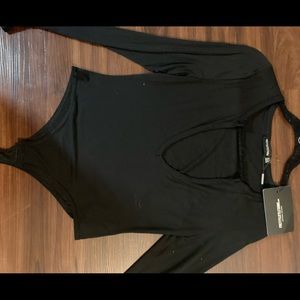 Pretty Little Thing - Black V-Neck Bodysuit